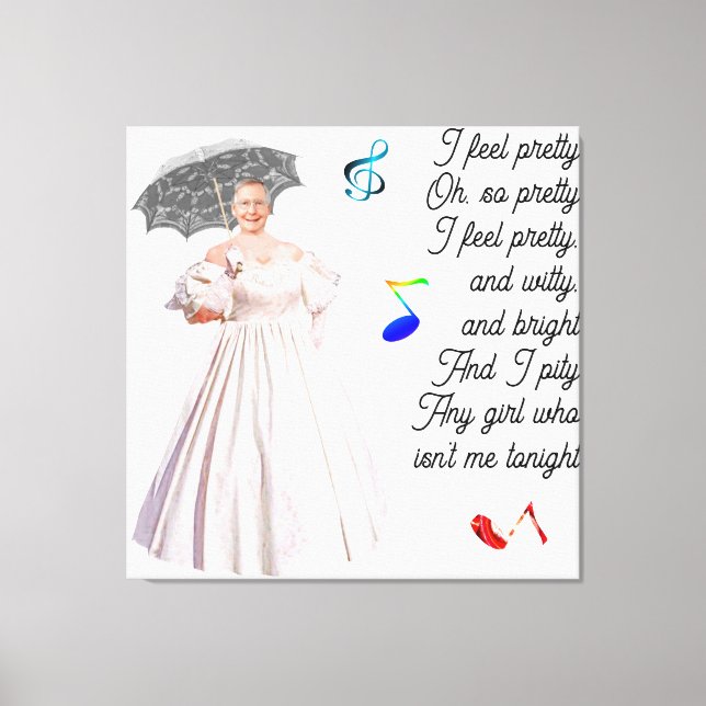 Siento la impresión de lienzo estirado en Bonito (Anverso)