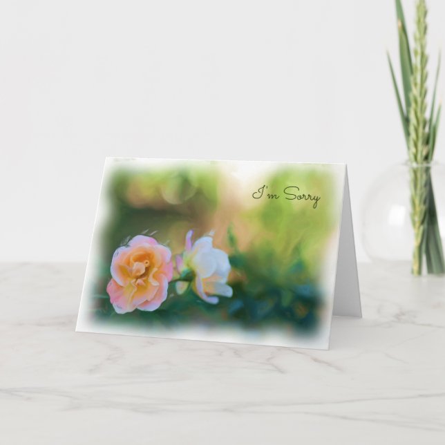 Siento la tarjeta rosa rosada (Anverso)