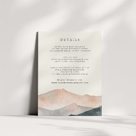 Sierra Dusk | Tarjeta de gabinete de detalles de i