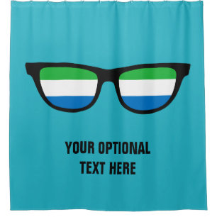 Sierra Leona Shades personalizado cortina de ducha