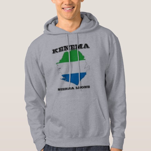 Sierra Leone, sudadera con capucha del mapa (Anverso)