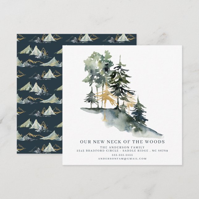 Sierra | Moderna Invitación móvil (Anverso / Reverso)