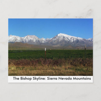 Sierra Nevada cerca de Bishop, postal CA