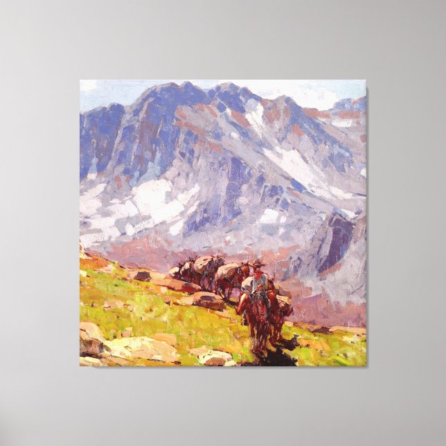 “Sierra Packer” Arte Occidental de Edgar Payne (Anverso)