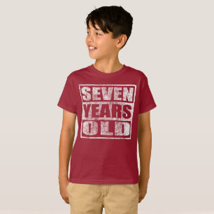 Siete años - 7ma camiseta feliz del cumpleaños