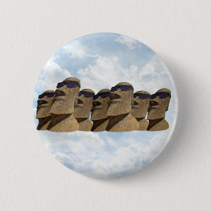 Siete cadera Moai - botón redondo