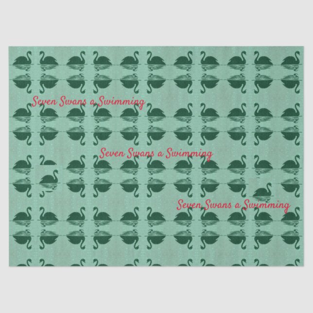 Siete cisnes y un papel de debate para los Navidad (Anverso)