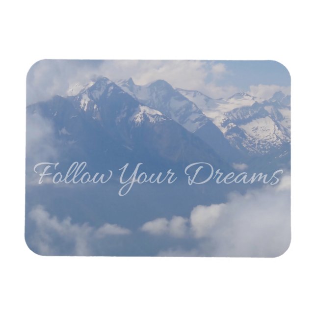 Siga su imán personalizado Dreams (Horizontal)