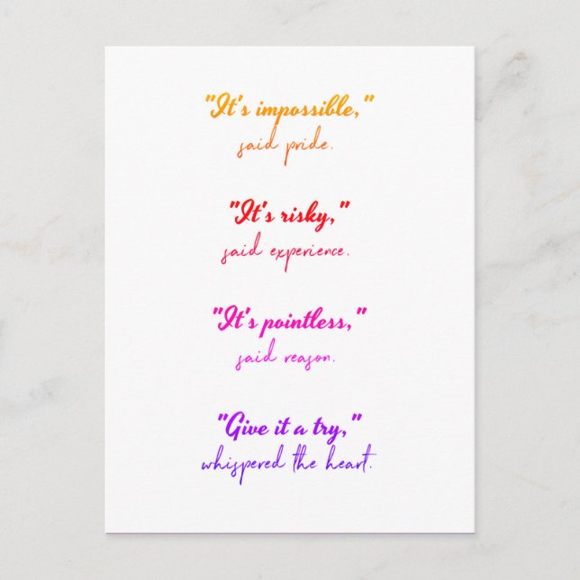 Siga su postal de corazón (Anverso)