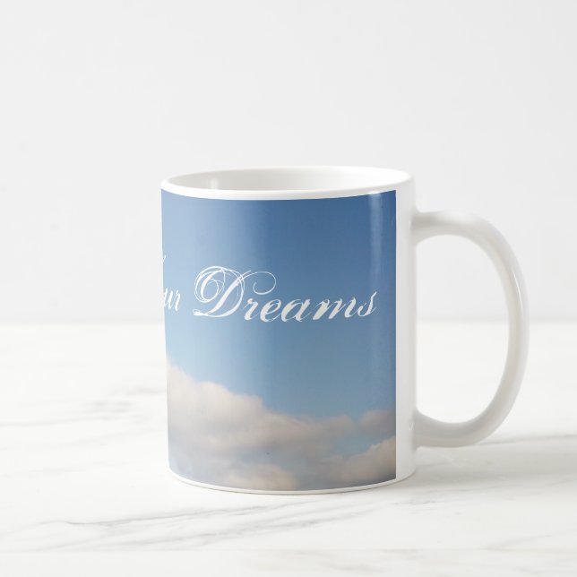 Siga sus nubes del blanco de la taza de café de (Derecha)