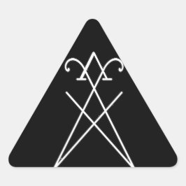 Sigilia de Lucifer Morningstar Pegatina Triangular