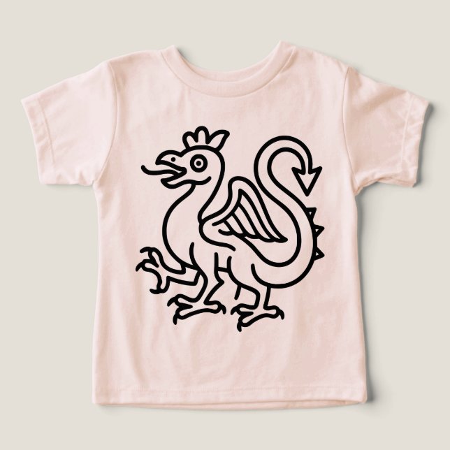 Sigilo de Basilisco Medieval Fantasía Heráldica Mi (Diseño delantero )