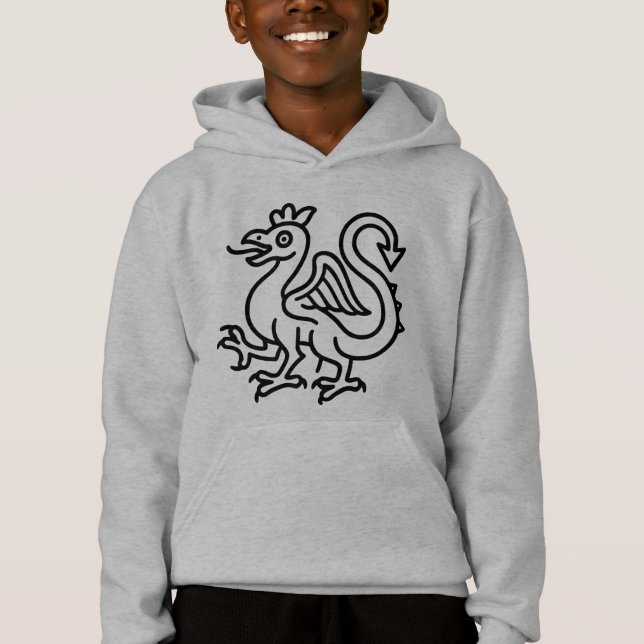 Sigilo de Basilisco Medieval Fantasía Heráldica Mi (Anverso)