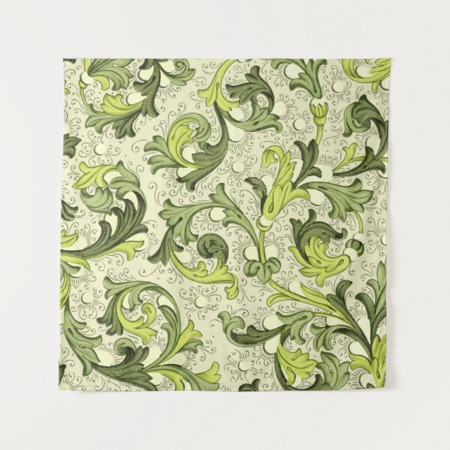 Siglo XVIII: Papel tapiz Floral Antique. (Anverso)