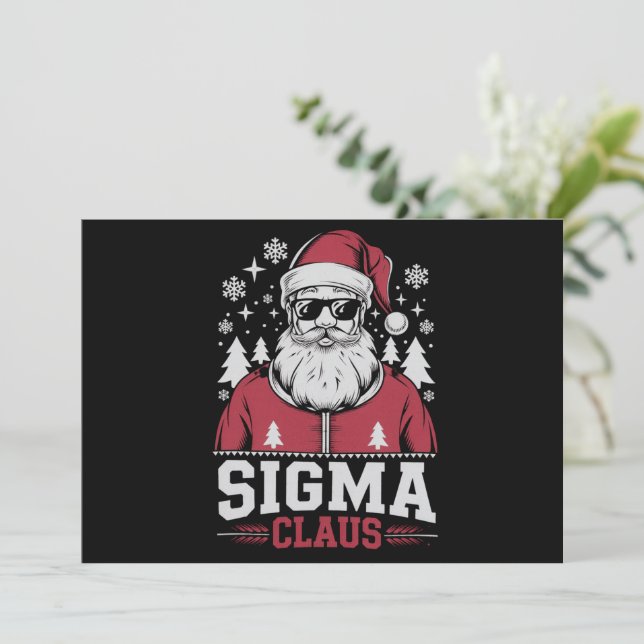 Sigma Claus Santa Cool Navidad Rizz Rizzler Meme (Anverso de pie)