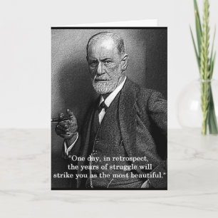 Sigmund Freud "One Day..." cita tarjeta de saludo.