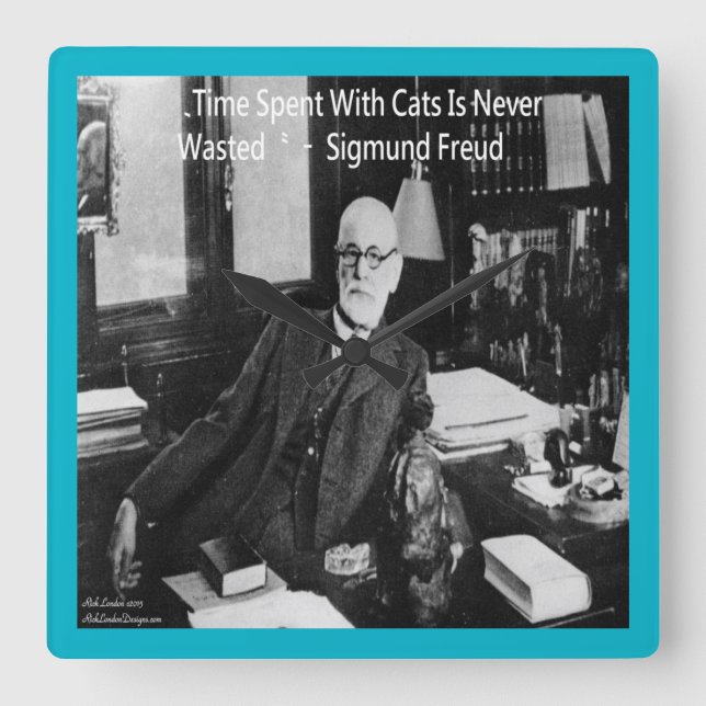 Sigmund Freud y Famoso reloj de pared de citas par (Anverso)