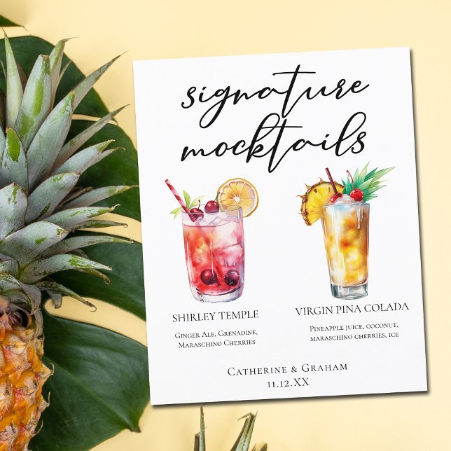 Signature Mocktail Shirley Temple Piña Colada Menú (Subido por el creador)