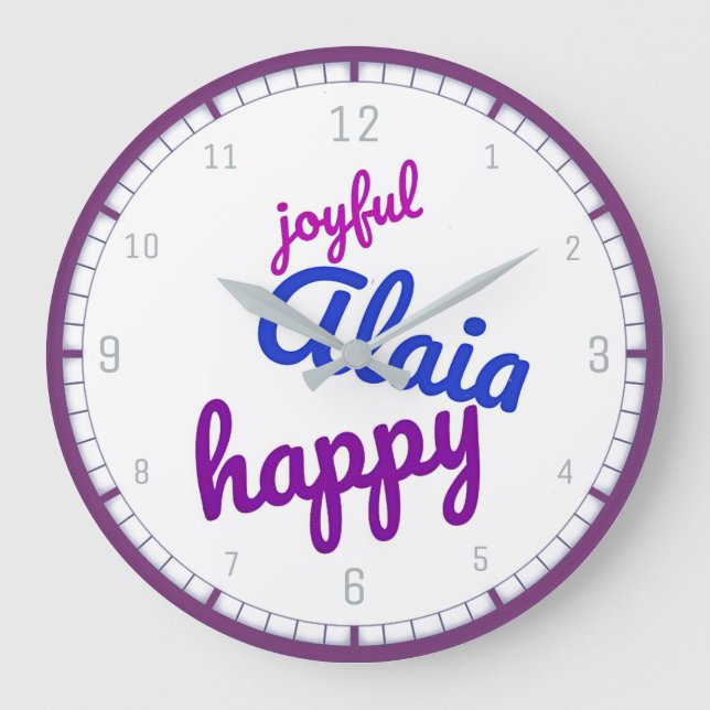 Significado del nombre Alaia | Reloj de pared (Anverso)
