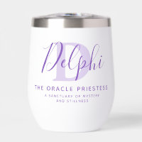 Significado del nombre Delphi y texto morado de mo