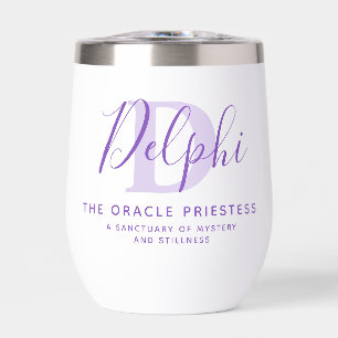 Significado del nombre Delphi y texto morado de mo