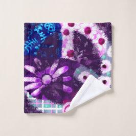 Signo abstracto de paz arte hippie azul morado