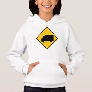 Signo de advertencia de camiones de carretera