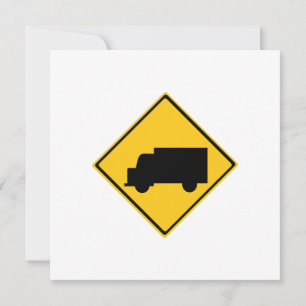 Signo de advertencia de camiones de carretera