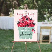 Signo de bienvenida Berry Sweet Baby Shower