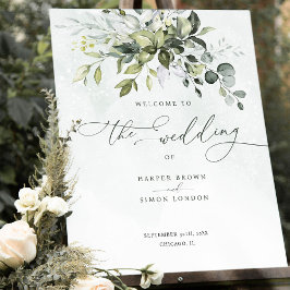 Signo de bienvenida Boda Greenery Boho