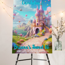 Signo de bienvenida Candyland Sweet 16