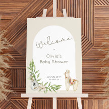 Signo de bienvenida de Baby Shower neutro en relac