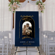 Signo de bienvenida de Boda de la Marina minimalis