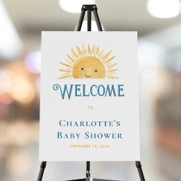Signo de bienvenida de Boho Sun Sunshine Baby Show