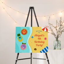 Signo de bienvenida de cumpleaños Bumble Nums