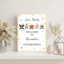 Signo de bienvenida de cumpleaños de un niño de pe