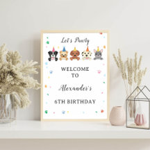 Signo de bienvenida de cumpleaños de un niño de pe
