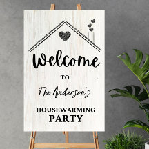 Signo de bienvenida de Fiesta que calienta el hoga