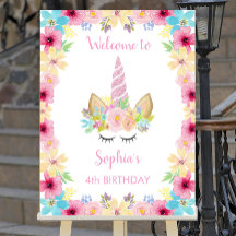 Signo de bienvenida de la fiesta de cumpleaños de