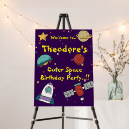 Signo de bienvenida de la fiesta de cumpleaños del