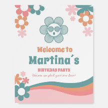 Signo de bienvenida de la fiesta de cumpleaños del
