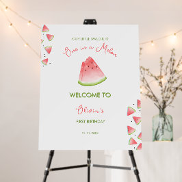 Signo de bienvenida de la sandía de Melón uno en M