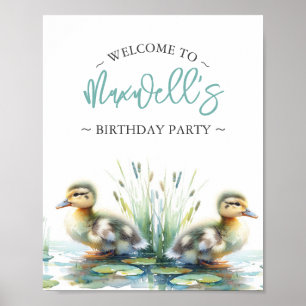Signo de bienvenida de pato de los Posters de la f