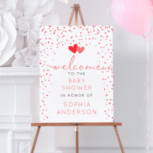 Signo de bienvenida de San Valentín de Baby Shower