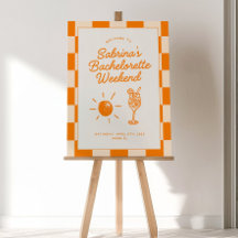 Signo de bienvenida de soltera Sun y Spritz, Apero