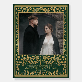 Signo de bienvenida del Boda de espadas medievales