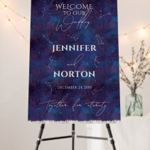 Signo de bienvenida del Boda de la galaxia Celesti