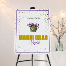 Signo de bienvenida del Fiesta Mardi Gras Bash