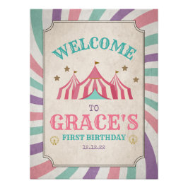 Signo de bienvenida del Poster de cumpleaños del C