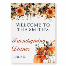 Signo de bienvenida editable de Friendsding otoño